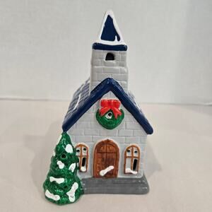 VTG 90s Pacific Rim Electrified Church House 6665 Christmas Village Ceramic